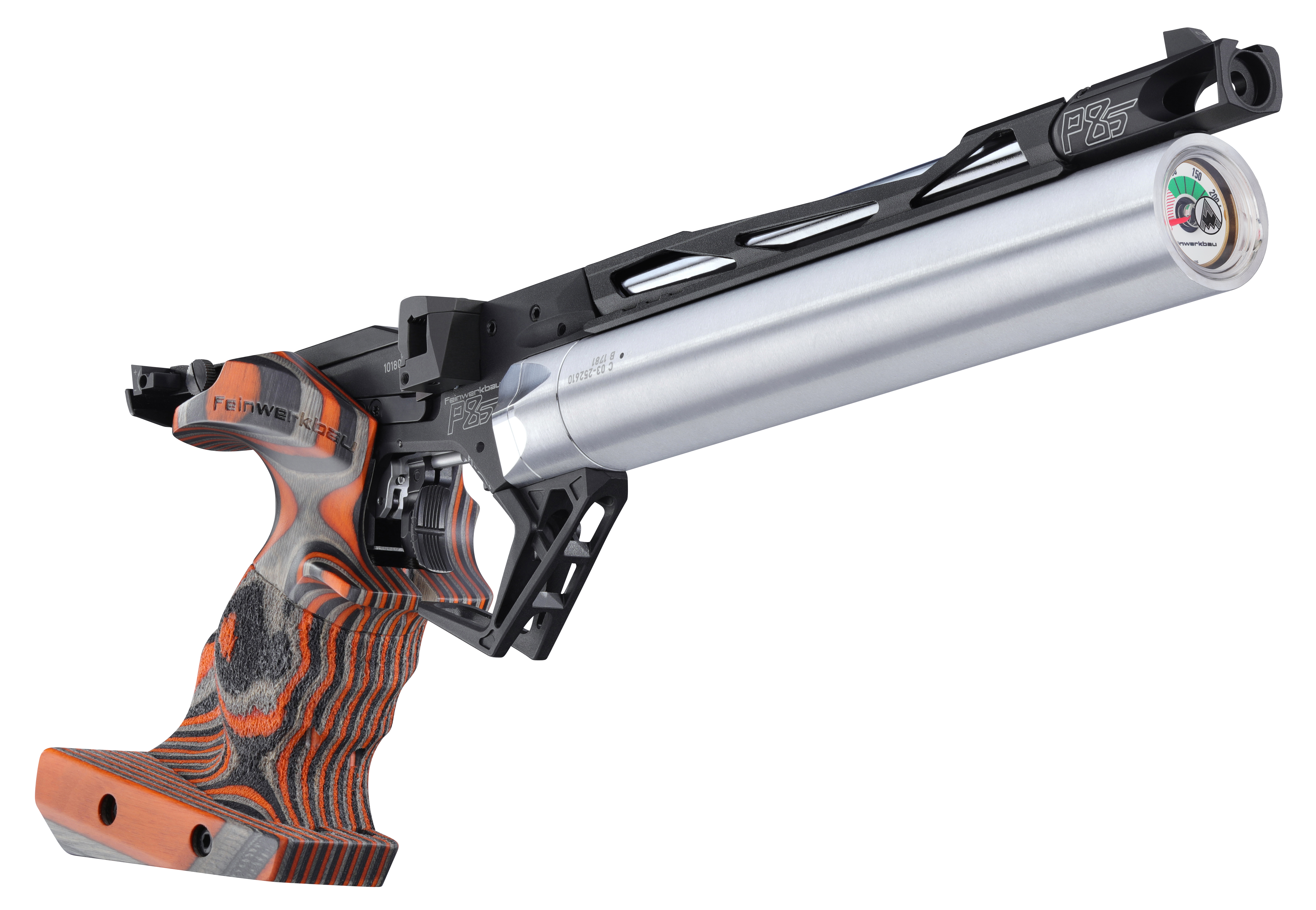 Feinwerkbau Luftpistole P 85 Auflage Schichtholz Orange 
